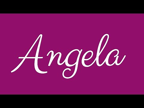 Learn how to Sign the Name Angela Stylishly in Cursive Writing