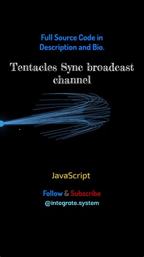 Tentacles Sync Boadcast Channel using #javascript #shorts