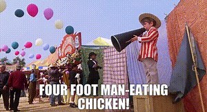 Four foot man-eating chicken!