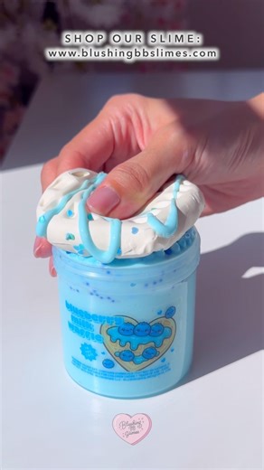 BLUSHINGBBSLIMES.COM just restocked!💙 This is Blueberry Milk Waffle available now 🥰