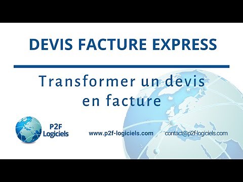 Comment transformer un devis en facture sur Devis Facture Express
