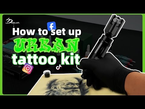 How to Set up Tattoo Kit for Beginner - Dragoart Urban Wireless Tattoo Kit