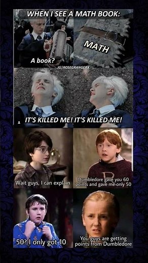 When Math Attacks Like a Dark Spell 😭📘 | Harry Potter Meme#viral #harrypotter #funny