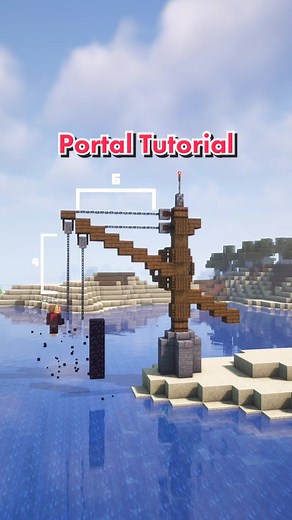 Minecraft Portal Crane Building Tutorial