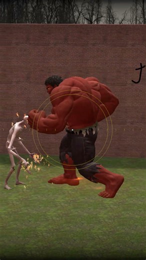 SCP-096 vs Red Hulk in Garry's Mod! #shorts