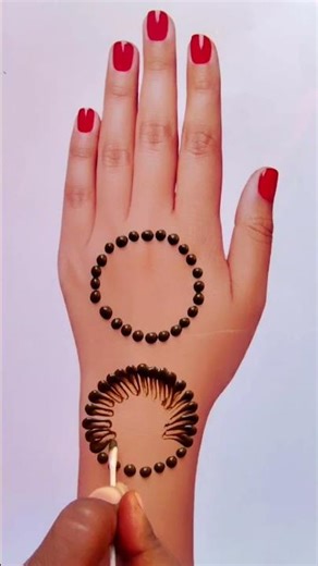 very easy and simple trick using bangles mehndi designs l Back hand mehndi designs #mehndidesign