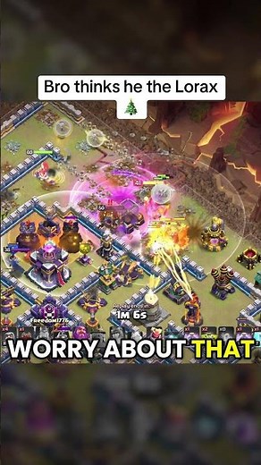 Bro dropped 2 Overgrowths and hit 1 building 😭 #clashofclans