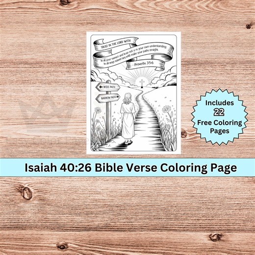 Proverbs 3:5–6 Bible Verse Coloring Page | Scripture Coloring Sheet | Faith Coloring Page | Printable Devotional Art - Etsy