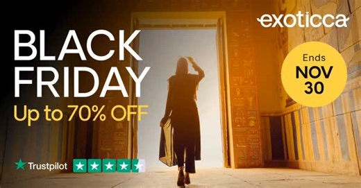 Lowest fares of 2025. Get first pick. Act fast- turn "one day" into today! Tour Packages 2025 & 2026 Lowest fares of 2025. Get first pick. Act fast- turn "one day" into today! Black Friday vacation deals Don’t miss out on the best prices of the year on our Black Friday trip packages for 2025. Explore the temples and natural havens of Southeast Asia, tick World Wonders such as Machu Picchu and the Great Pyramids off your bucket list, or get up close and personal with incredible wildlife in the Ga