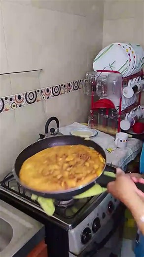 Momento destacado de una deliciosa tortilla española