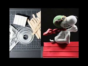 sculpting snoopy "the Red Baron" with Polymer clay