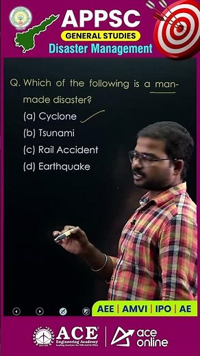 APPSC: General Studies | Disaster Management | Man Made #disaster ? | ACE Online
