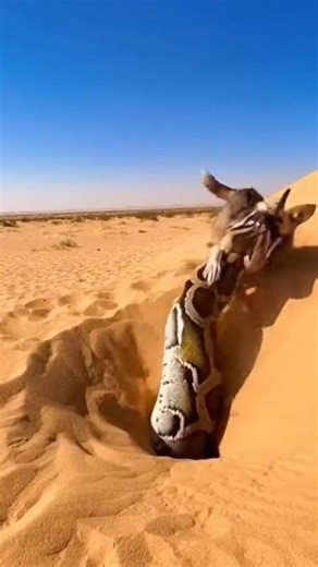 Huge Python Wraps Around Stray Dog and Pulls It Below Ground #PythonVsDog #HyperRealNature #Attack