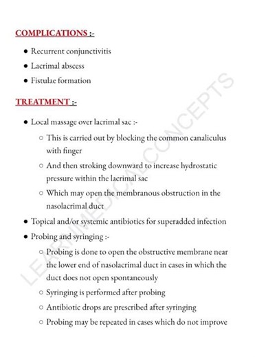 Congenital dacryocystitis 📝 #mbbs #trending #viral #ophthalmology #music #notes @medicalconcepts28