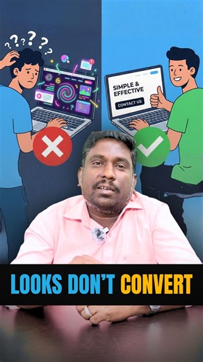 V4Designs on Instagram: "🎨 A beautiful website, 📉 but zero enquiries — this is a common problem. Fancy design doesn’t help if users don’t know what to do next. 👀 Users don’t come to admire design. 🧠 They come looking for answers. A website is not an art piece. It’s a decision tool. 💬 Comment “CLARITY” — we’ll discuss. 👉 Follow V4Designs for business growth tips 📈 📞 9994463848 🌐 v4designs.com #V4Designs #WebsiteConversion #BusinessGrowth #WebDesignTips #LeadGeneration"