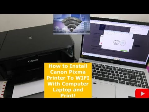 How to Install Canon Pixma Printer To WIFI With Computer Laptop and Print!
