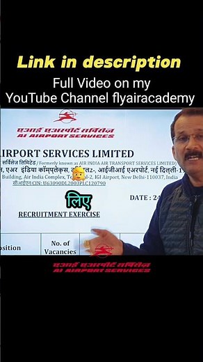 Airport Job | AIASL Job | Airport Airlines Job Vacancy |@flyairAcademy