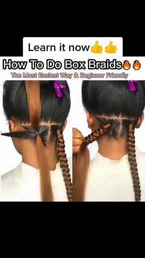 The easiest way to make box braids🔥🔥 #diyhair #hairtutorialvideos #boxbraidstyles #boxbraidstutorial❤️ #longhairbraids #hairbraiders #braidinghairtutorial #braidingtipsntricks #hairbraidingtips #hairstylingtutorials #hairtipsandtricks | Resep Dapur Bunda