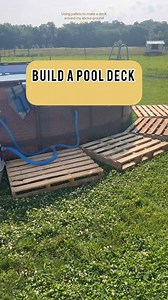 985K views · 4.2K reactions | PALLET POOL DECK TIPS! Start to finish and all the things I wish I would have known sooner. Like matching pallets, 1x2’s, how to seal and stain.. list goes on. Make sure if you have any questions to let me know here I will be answering them all this week! #homedecor #pallet #palletsproject #palletfurniture #badasspatio #pooldecks #abovegroundpooldeck #abovegroundpool #outdoorliving #palletdiy #diytipsandtricks #outdoorfurniturediy | Barbie's Formals | Facebook