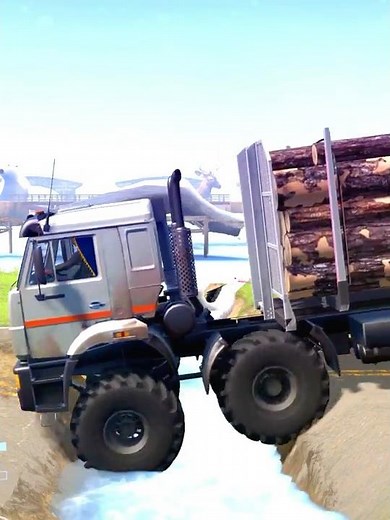 Spintires: MudRunner -SHACMAN DELONG X3000 Towing a Truck on a Snowy Road Ep276