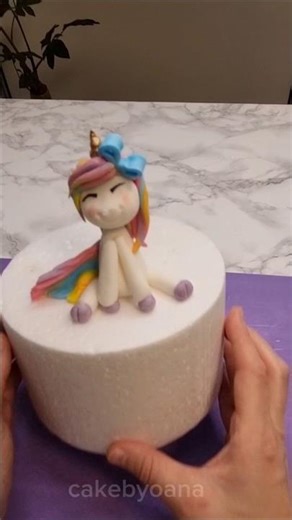 Fondant Unicorn Cake Topper #shorts #unicorn #fondant #caketopper