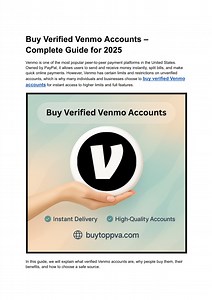 Buy Verified Venmo Accounts – Complete Guide for 2025 - SlideServe