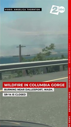 Crews battling brushfire in Columbia River Gorge near Dallesport, Wash.