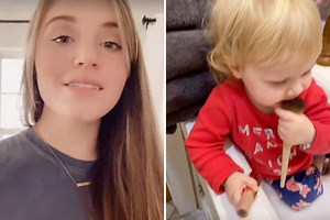 Joy-Anna breaks dad's rules by letting daughter Evy, 1, play with makeup