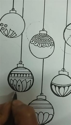 Easy to make simple round drawing🌼# with the help of black pen #shots# .