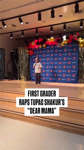 A first grader named Julian performs Tupac Shakur’s classic track “Dear Mama” at his talent show. | XXL Magazine