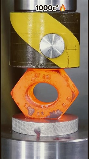 Hydraulic Press vs 1000°C Nut