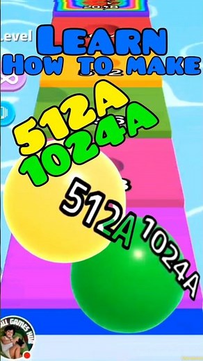 How to Convert 512A Yellow Ball into 1024A Green Ball 😱 | Ball Run 2048 Short #ballgameshub