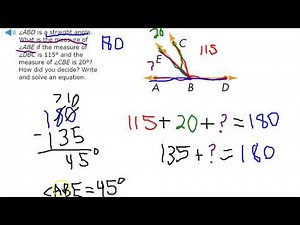 4th Grade Geometry: Add and Subtract Angle Measures (HW 15.5)