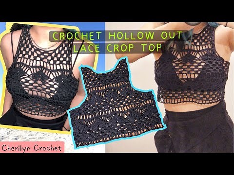 Crochet Lace Crop Top Tutorial | Hollow Out Crop Top Advanced