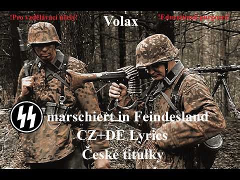 SS marschiert in Feindesland/Teufelslied | German WW2 song | [German + Czech Lyrics] (české titulky)
