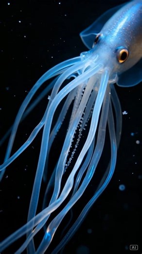 The ALIEN squid that lives 6,000 meters deep 🦑👽 #WTFscience #MagnapinnaSquid