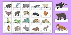 Editable Self-Registration Labels (Animals)