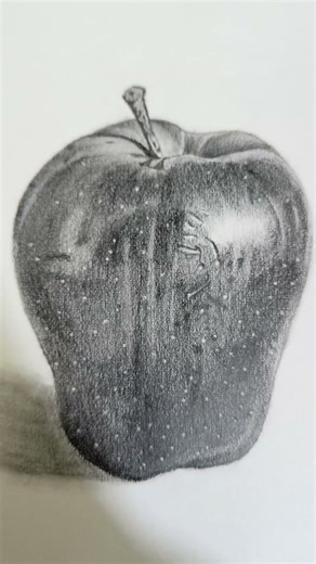 Realistic Apple Sketch | Graphite Pencil work | #art #diy #drawing #sketching #pencildrawing #apple