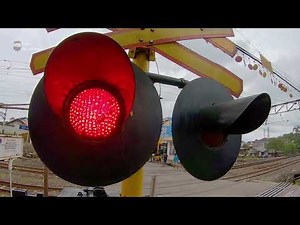 [baru lampu led] flasher unik palang pintu perlintasan kereta api krl serpong
