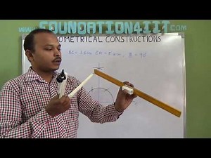 How to construct a right angle triangle when its one side and hypotenuse are given