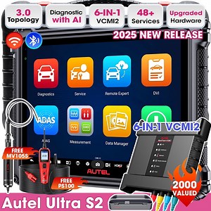 Autel Maxisys Ultra S2 Scanner, Scan Diagnostic with AI, 6-in-1 VCMI2, up of Ms Ultra/ MS919, Topology 3.0, Multi-Point DVI, Motor Truspeed Repair - Walmart.com
