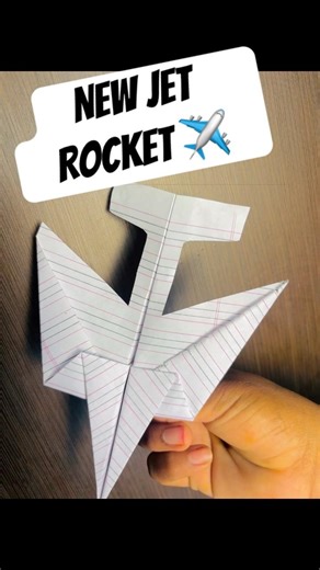 How to make homemade rocket origami plane#diy #paper #origami #craft #papercraft #shorts