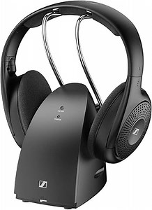 Sennheiser RS 120-W Wireless On-Ear-Kopfhörer für kristallklaren Fernsehton - leichtes Design, 3 Klangmodi, 60 m Signalreichweite, inkl. Kombi-Sender/Ladegerät - Schwarz