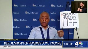 Rev. Al Sharpton Receives COVID Vaccine in NYC