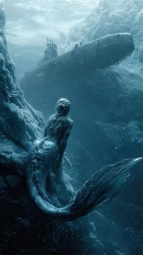 Horrified Submarine Crew Films Mermaid Passing Beneath Arctic Ice