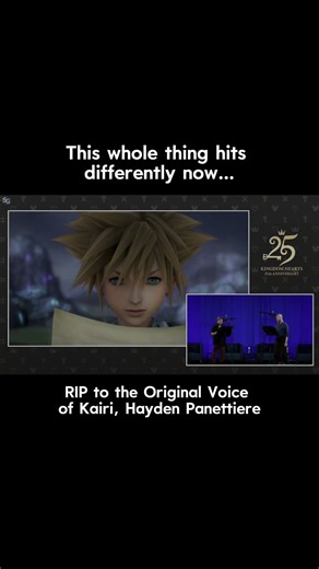 After the passing of Hayden the original voice of Kairi in Kingdom Hearts. This all hits differently