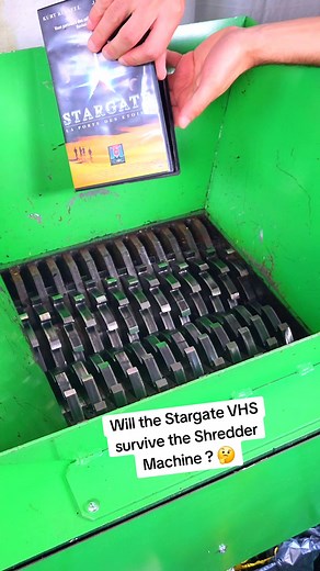 Will the Stargate VHS survive the Shredder Machine ? 🤔 #ASMR #asmrsounds #asmrvideo #satisfying #shreddermachine #oddlysatisfying #asmrtiktoks #satisfyingvideo #experiment