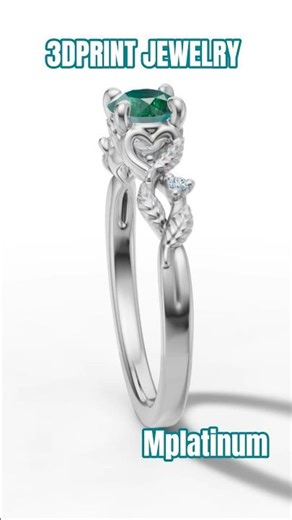 Cad Jewelry Model.360 view. #diamond #cgtrader #ring #engagementring #rhino3d #cad #stl #gold