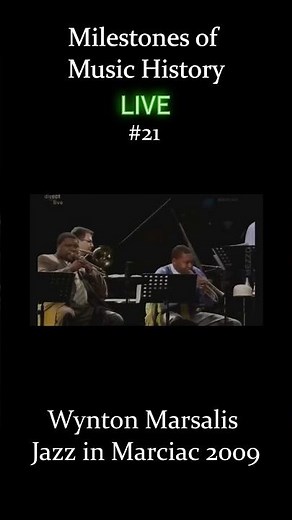 Milestones of Music History - Wynton Marsalis / Marciac 2009 #jazz #wyntonmarsalis #legendary