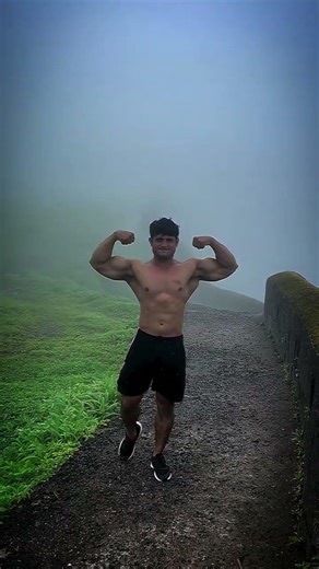 body flexing in the mountain #bollywood